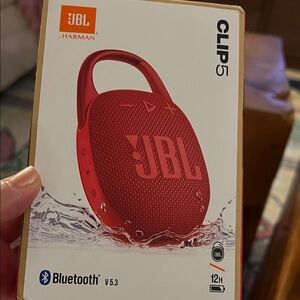 JBL Clip 5 Bluetooth Speaker - Bold Red